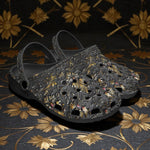 Classic Clogs Black and Gold Pattern Print