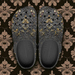 Classic Clogs Black and Gold Pattern Print