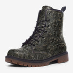 Leather Boots 3D Metal Pattern