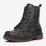 Leather Boots 3D Metal Pattern