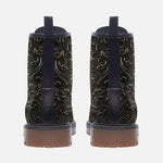 Leather Boots 3D Metal Pattern
