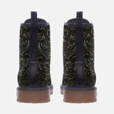 Leather Boots 3D Metal Pattern