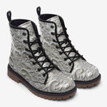 Leather Boots White Carved Baroque Art