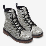 Leather Boots White Carved Baroque Art