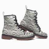 Leather Boots White Carved Baroque Art