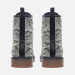 Leather Boots White Carved Baroque Art