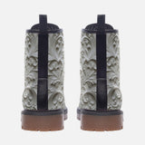 Leather Boots White Carved Baroque Art