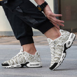 Air Cushion Sneakers White Carved Baroque Art