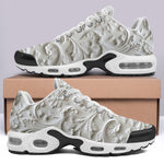Air Cushion Sneakers White Carved Baroque Art