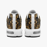 Air Cushion Sneakers Gold Lion with Flowers