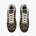 Air Cushion Sneakers Gold Lion with Flowers