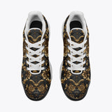 Air Cushion Sneakers Gold Lion with Flowers