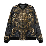 Bomber Jacket Dark Bronze Engraved Lion