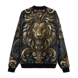 Bomber Jacket Dark Bronze Engraved Lion