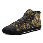 High-Top Canvas Shoes Golden Lion Victorian Style