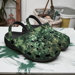 Classic Clogs Green Camo Grungy Skull