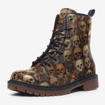 Leather Boots Skulls Mosaic Collage