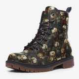 Leather Boots Wall of Skulls