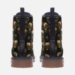 Leather Boots Wall of Skulls