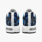 Air Cushion Sneakers Blue Skulls Collage