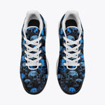 Air Cushion Sneakers Blue Skulls Collage