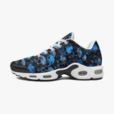 Air Cushion Sneakers Blue Skulls Collage