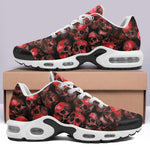Air Cushion Sneakers Red Skulls Collage