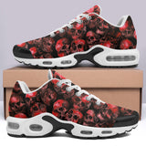 Air Cushion Sneakers Red Skulls Collage