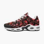 Air Cushion Sneakers Red Skulls Collage