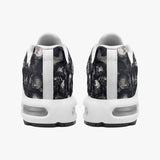 Air Cushion Sneakers Gray Skulls Collage