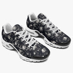 Air Cushion Sneakers Gray Skulls Collage