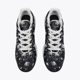 Air Cushion Sneakers Gray Skulls Collage