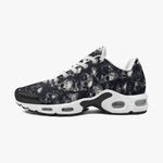 Air Cushion Sneakers Gray Skulls Collage