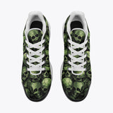 Air Cushion Sneakers Green Skulls Collage