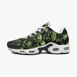 Air Cushion Sneakers Green Skulls Collage