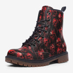 Leather Boots Bloody Red Skulls Collage
