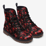Leather Boots Bloody Red Skulls Collage