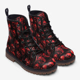 Leather Boots Bloody Red Skulls Collage