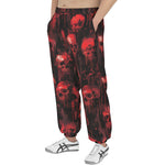 Men's Sweatpants Bloody Red Skulls Collage