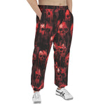 Men's Sweatpants Bloody Red Skulls Collage