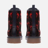 Leather Boots Bloody Red Skulls Collage