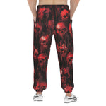 Men's Sweatpants Bloody Red Skulls Collage