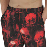 Men's Sweatpants Bloody Red Skulls Collage