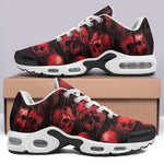 Air Cushion Sneakers Bloody Red Skulls Collage
