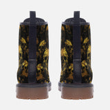 Leather Boots Golden Skulls Collage