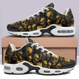 Air Cushion Sneakers Golden Skulls Collage