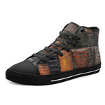 High-Top Canvas Shoes Various Crocodile Skins Print