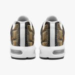 Air Cushion Sneakers Snakeskin Fabric Patchwork Print