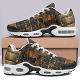 Air Cushion Sneakers Snakeskin Fabric Patchwork Print