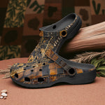 Classic Clogs Snakeskin Fabric Patchwork Print